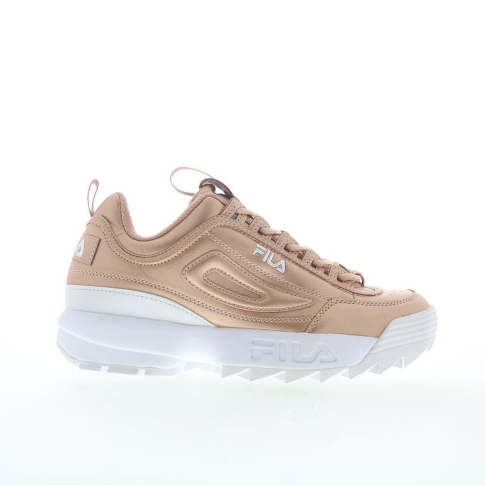 Fila Womens Disruptor II Premium Metallic Gold Shoes (NWT)